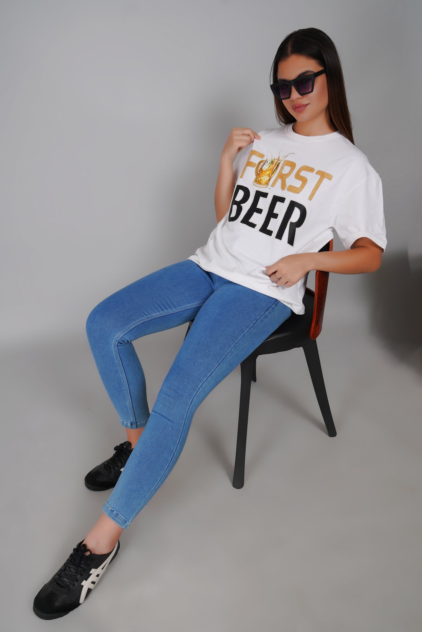 First Beer Premium Unisex Oversized T-shirts