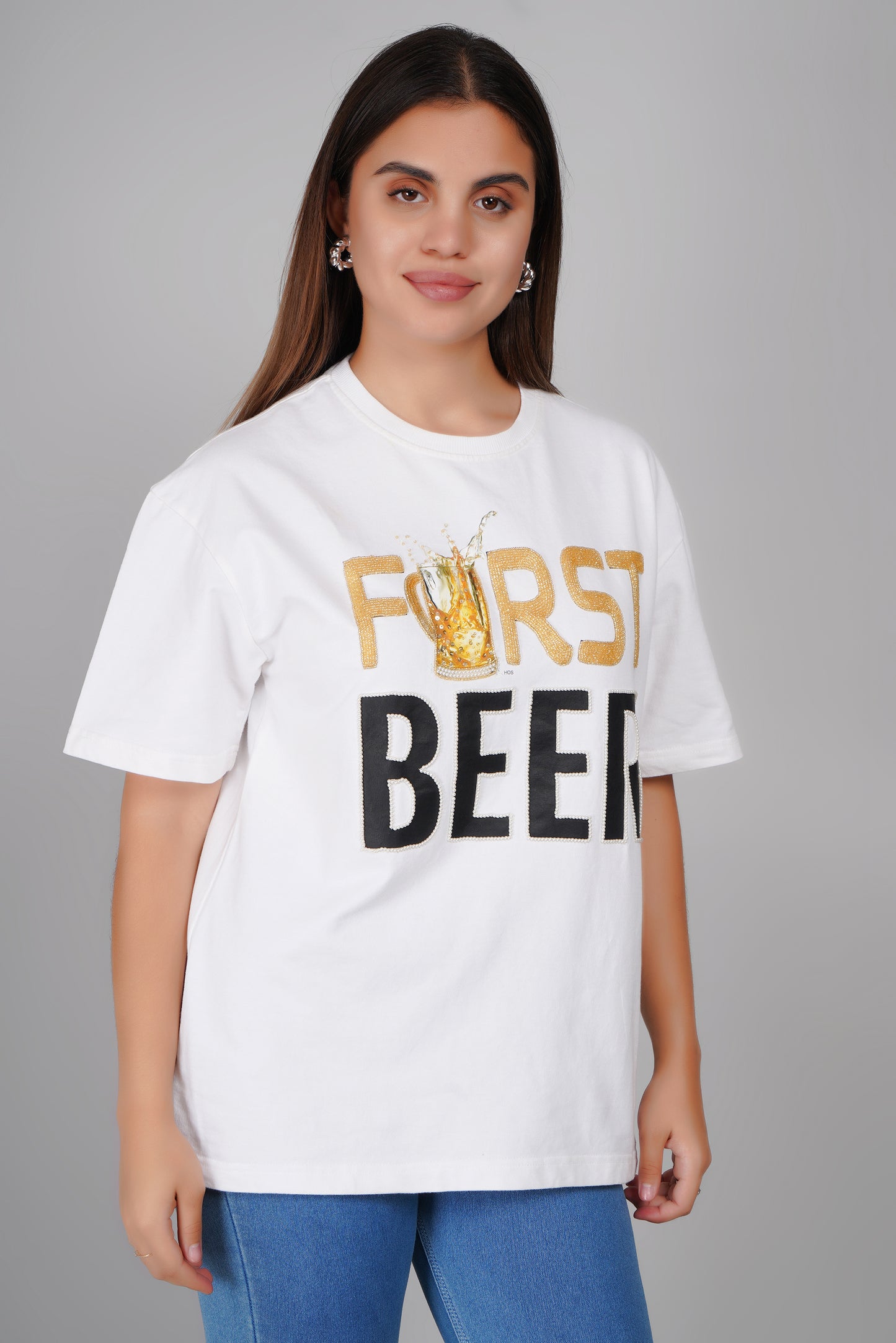 First Beer Premium Unisex Oversized T-shirts