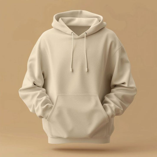 Relex fit Cotton Fleece Hoodie, 350 GSM, Double Layered Hood